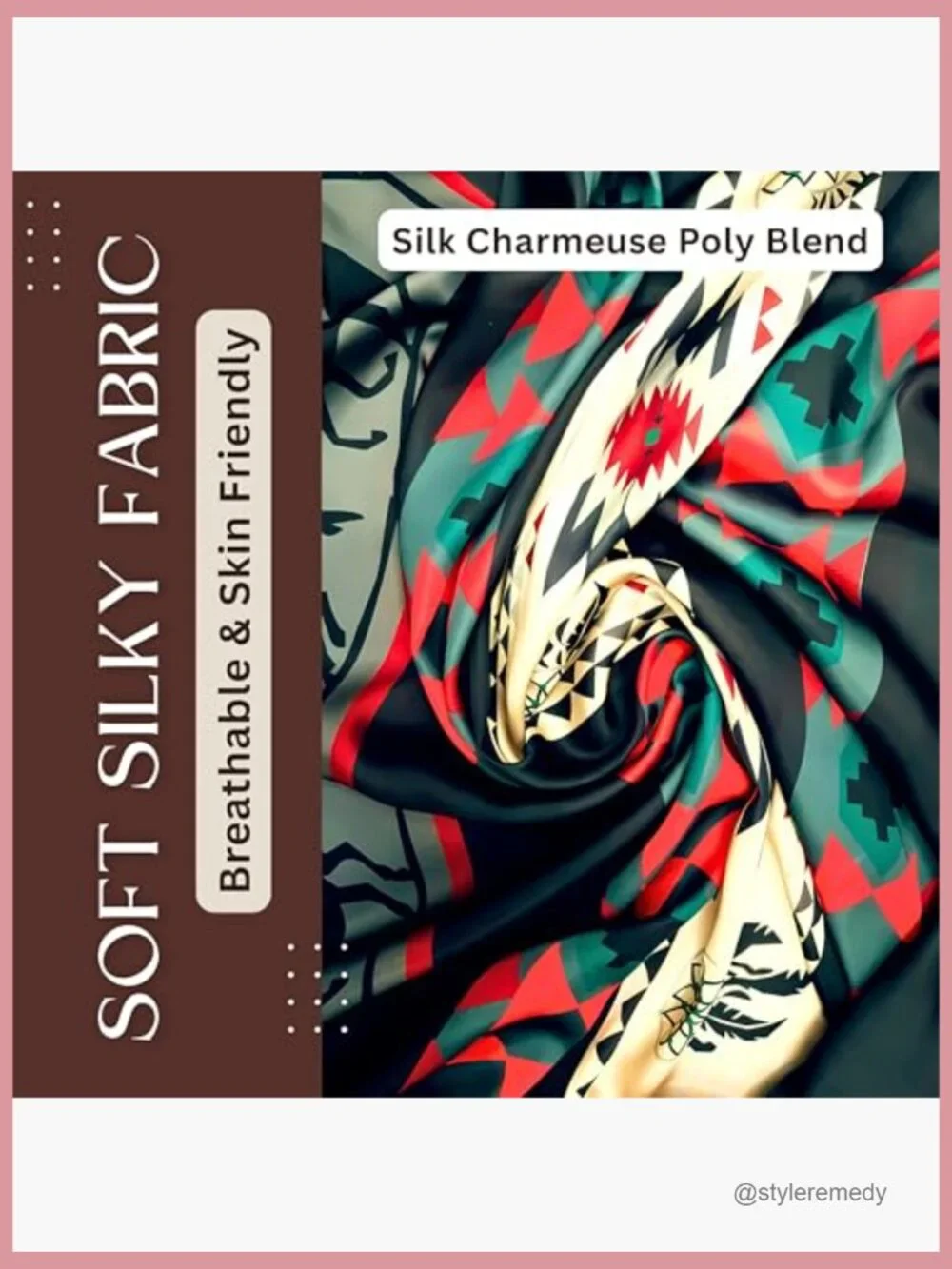 Silk Blend Wild Rag Scarf 36 inch Square Bandana Fashion Scarf